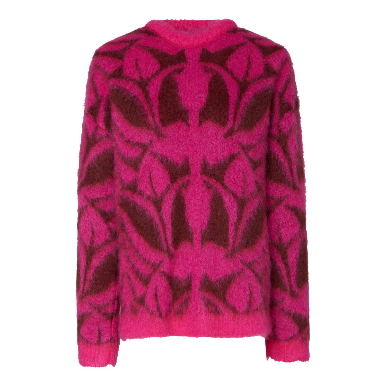 Shop La Doublej Camden Jumper In Fuchsia & Bordeaux