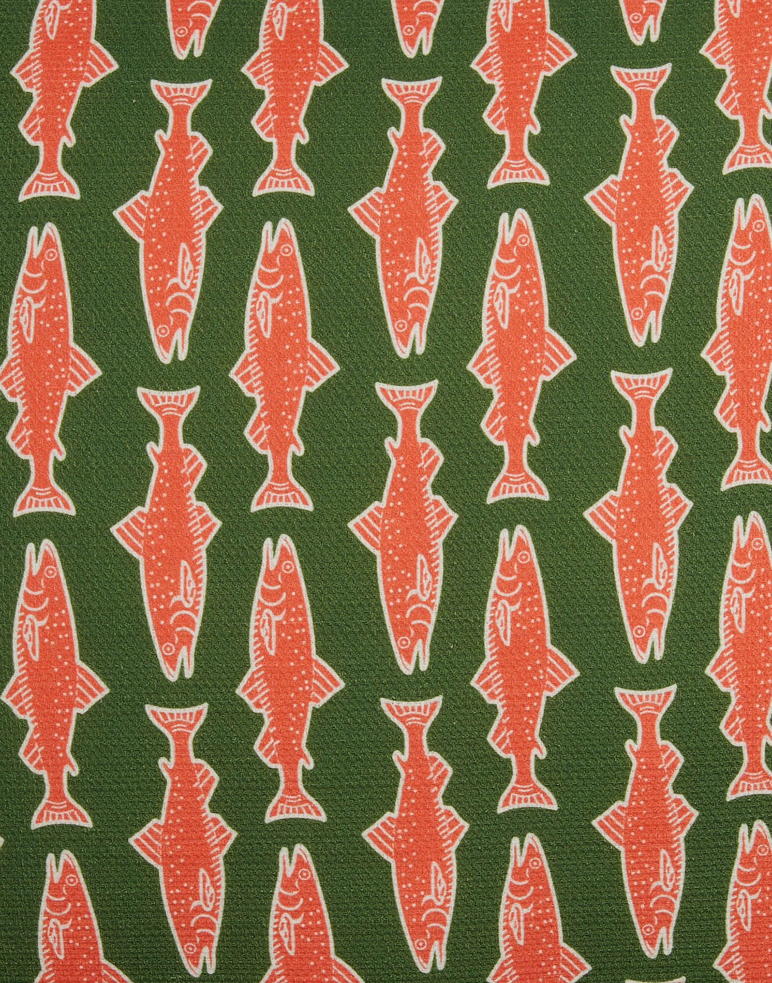 La DoubleJ Cushion (45X45) Como Fish Green CUS0013COT034CMF0002