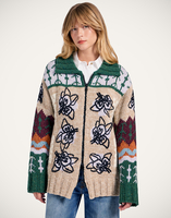 La DoubleJ Chalet Cardigan La DoubleJ Chalet Cardigan Multicolor Camel & Lilac PUL0288KNI166VA399BR04