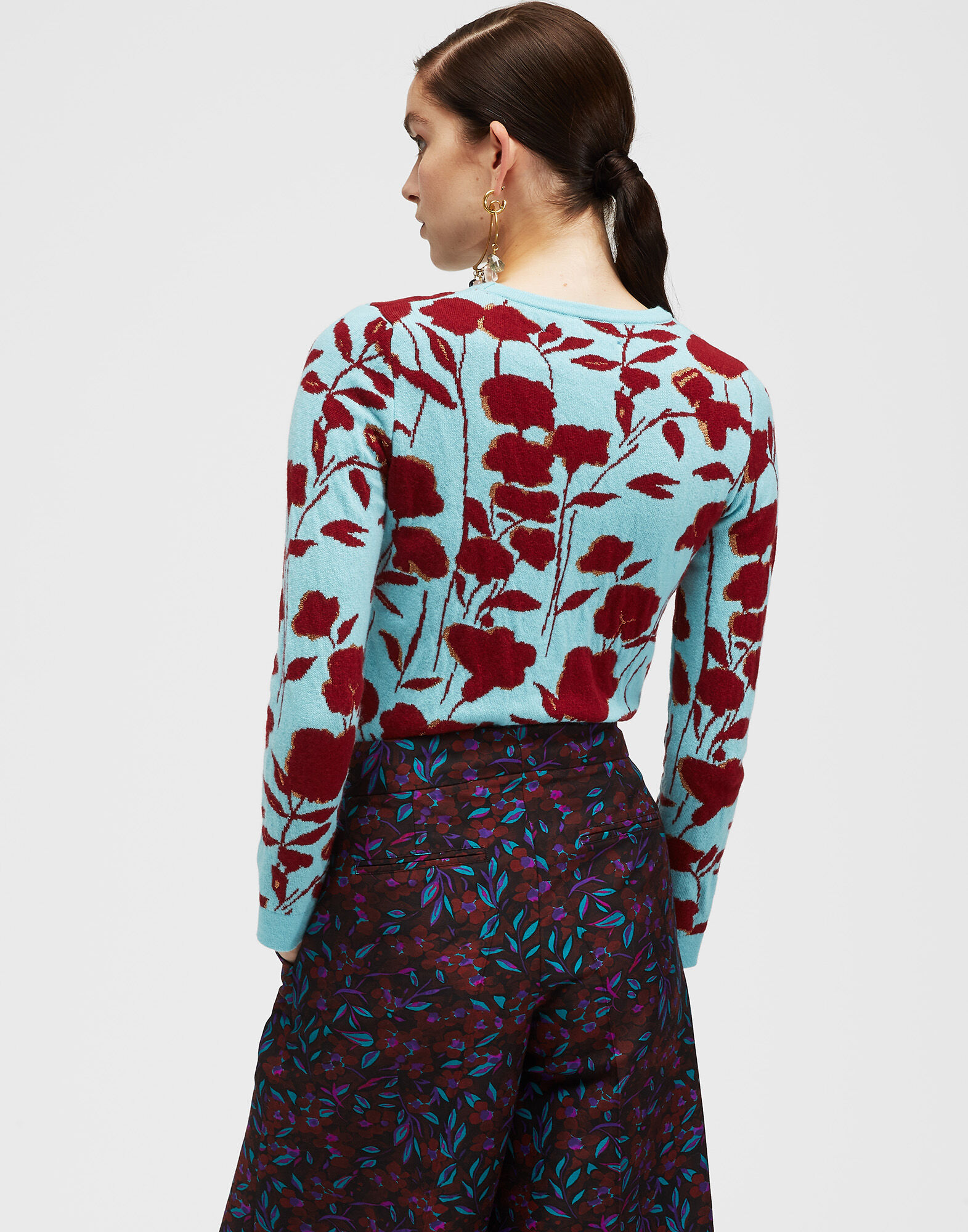 LaDoubleJ Skinny Crew Neck Devon Azzurro PUL0038KNI031DEV0004