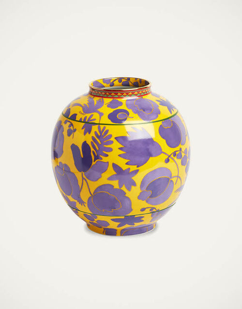 La DoubleJ Bubble Vase La DoubleJ Bubble Vase Wildbird Yellow & Purple VAS0003CER001CER23YE02