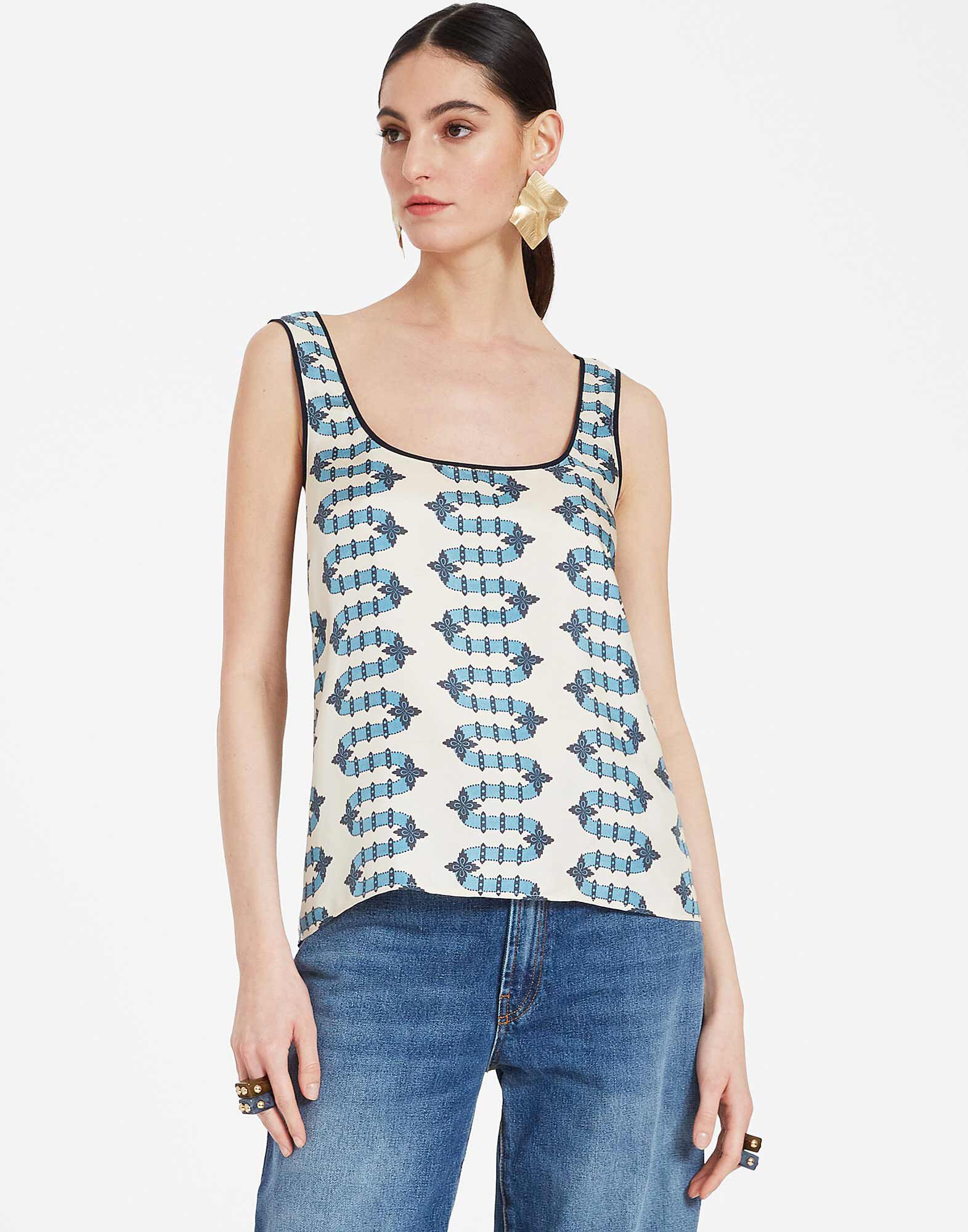 La DoubleJ Twirl Top Scirocco Ivory TOP0085SIL001SCI01WH04