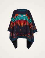 La DoubleJ Reversible Poncho La DoubleJ Reversible Poncho Isis Nero Placée JAC0019PLA003ISI0002