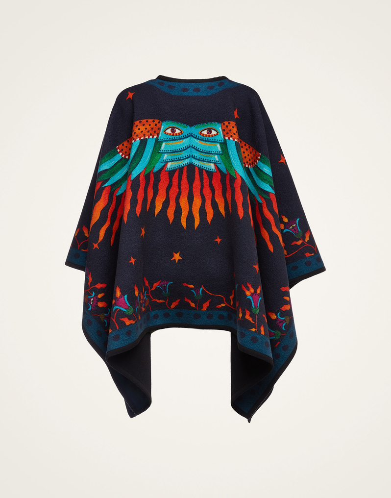 La DoubleJ Reversible Poncho La DoubleJ Reversible Poncho Isis Nero Placée JAC0019PLA003ISI0002