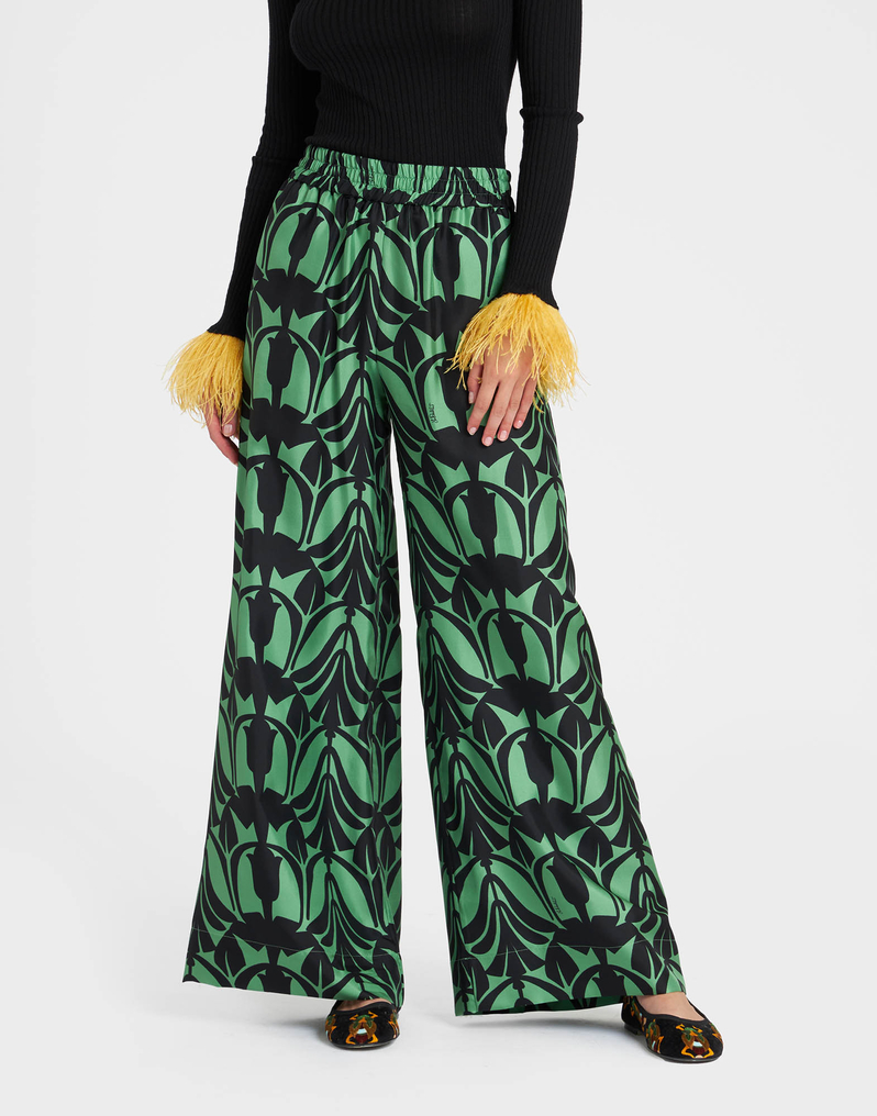 La DoubleJ Palazzo Pants La DoubleJ Palazzo Pants Papyrus Green TRO0003SIL001PAY01GR02
