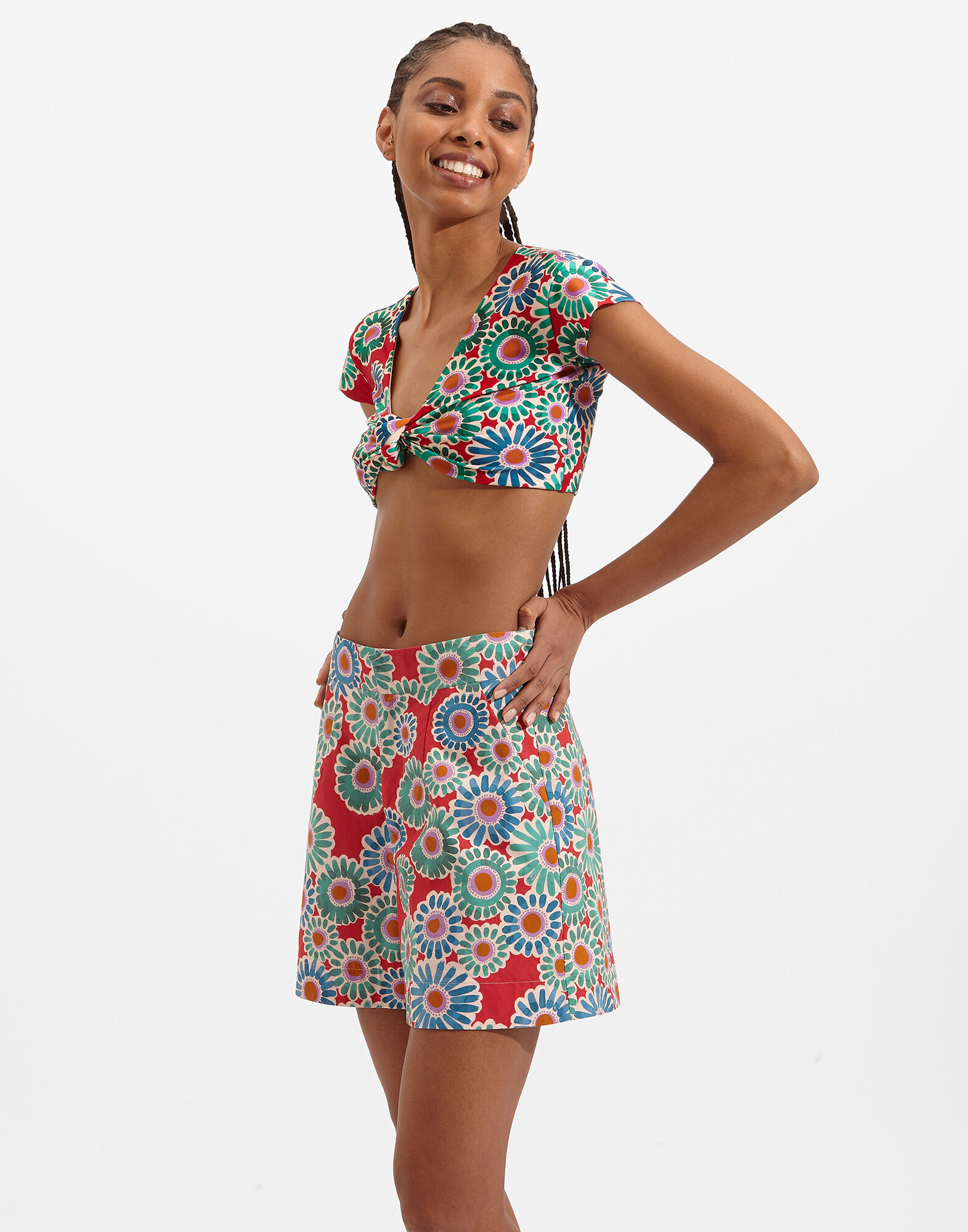 La DoubleJ Bardot Top Crazy Daisy SWI0026LYC001DAY0001