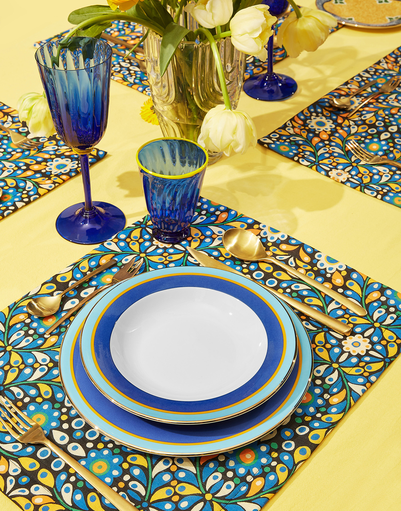La DoubleJ Wine Glasses Set Of 4 La DoubleJ Wine Glasses Set Of 4 Blue GLA0008MUR001BLU0001