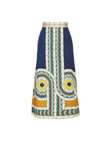 La DoubleJ Baia Skirt Mudejar Plac&eacute;e Blue SKI0081COT037MUD01BU03