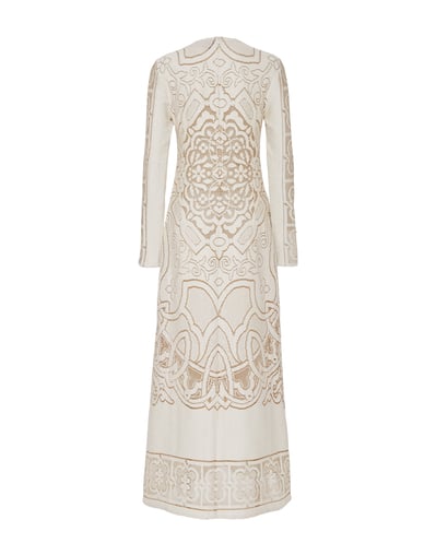 Lacey Long Sleeve Swing Dress in Solid White Smoke for Women | La DoubleJ Lacey Long Sleeve Swing Dress in Solid White Smoke for Women | La DoubleJ