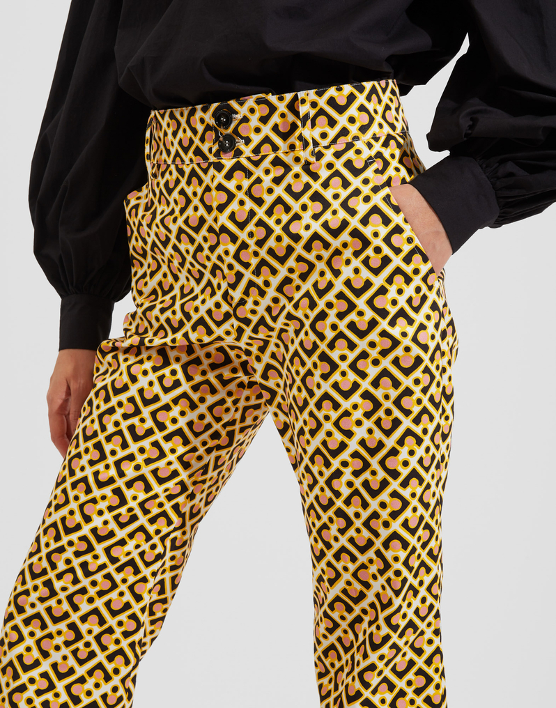 La DoubleJ Hendrix Pants La DoubleJ Hendrix Pants Puzzle Rosa TRO0014COT006PUZ0002