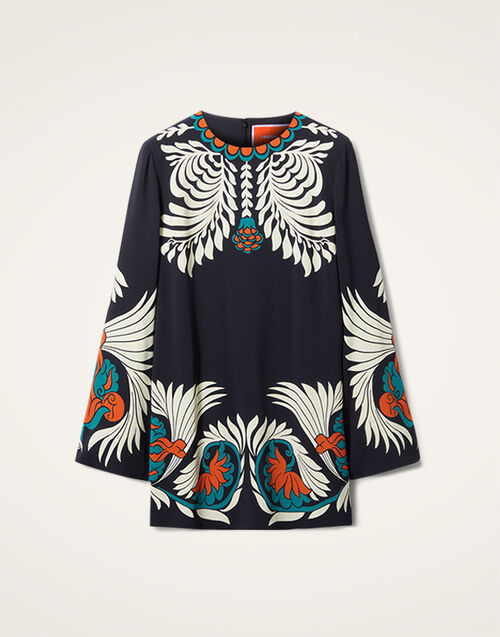 La DoubleJ Mini Supreme Swing Dress Mix Tiles Placée Black DRE0619VIS011MIX01BL01