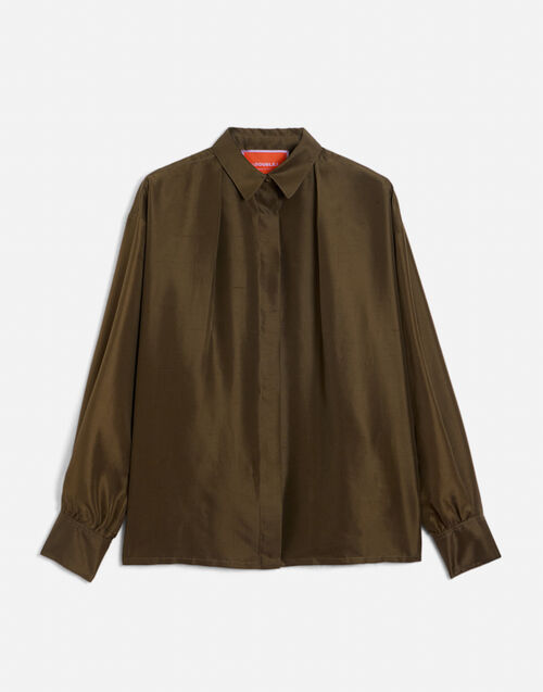 La DoubleJ La Scala Shirt Solid Moss Green SHI0178SIL031SOLIDGR14