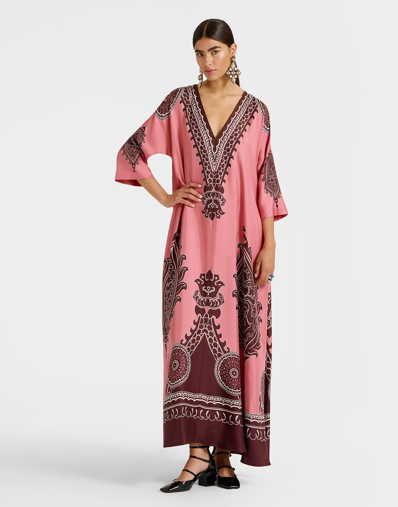 La DoubleJ Muumuu Dress La DoubleJ Muumuu Dress Oltrarno Placée Pink DRE0225SIL006OLT03PI01