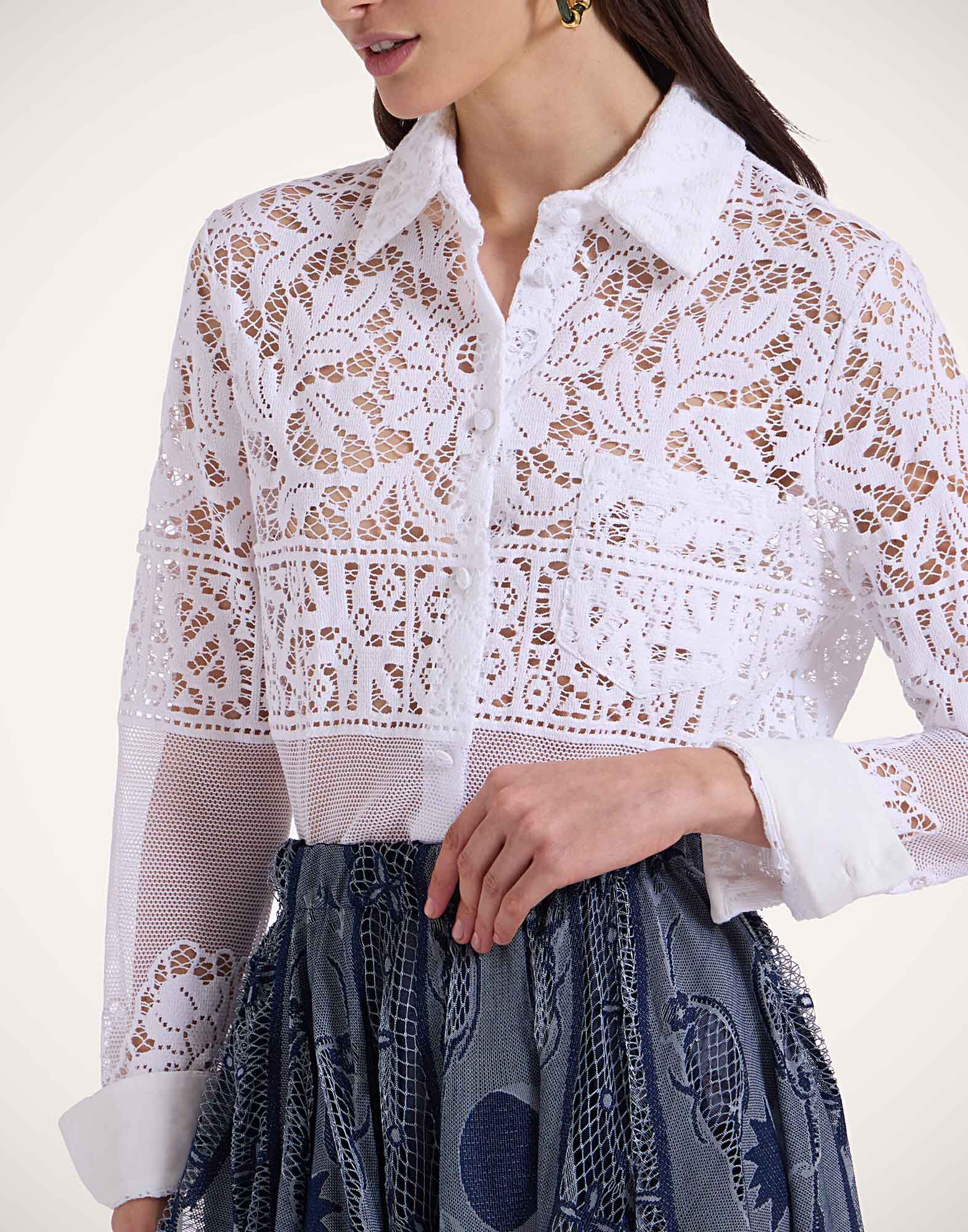 La DoubleJ Boy Shirt White SHI0001EMB028SOLIDWH01