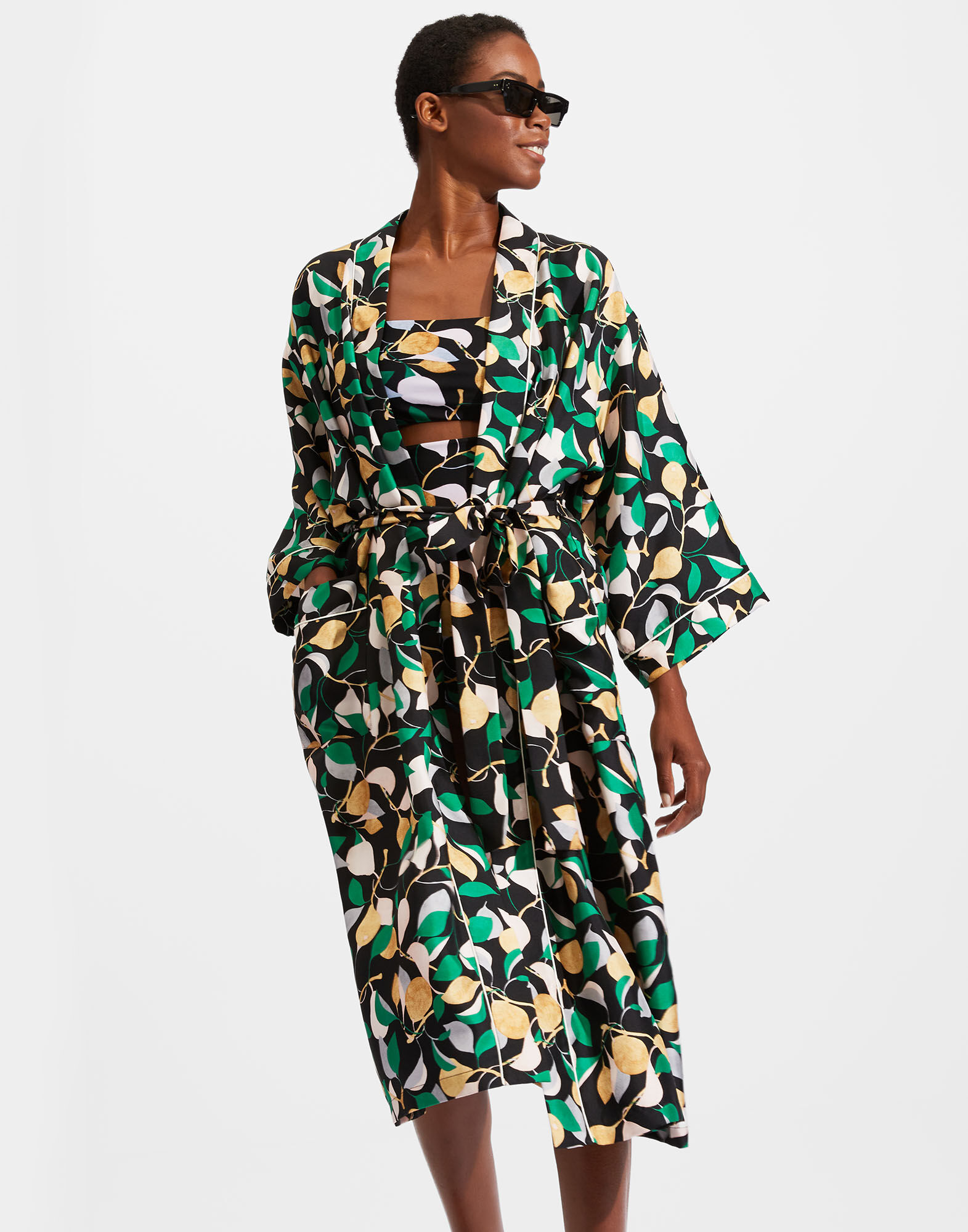 Silk floral robe new arrivals