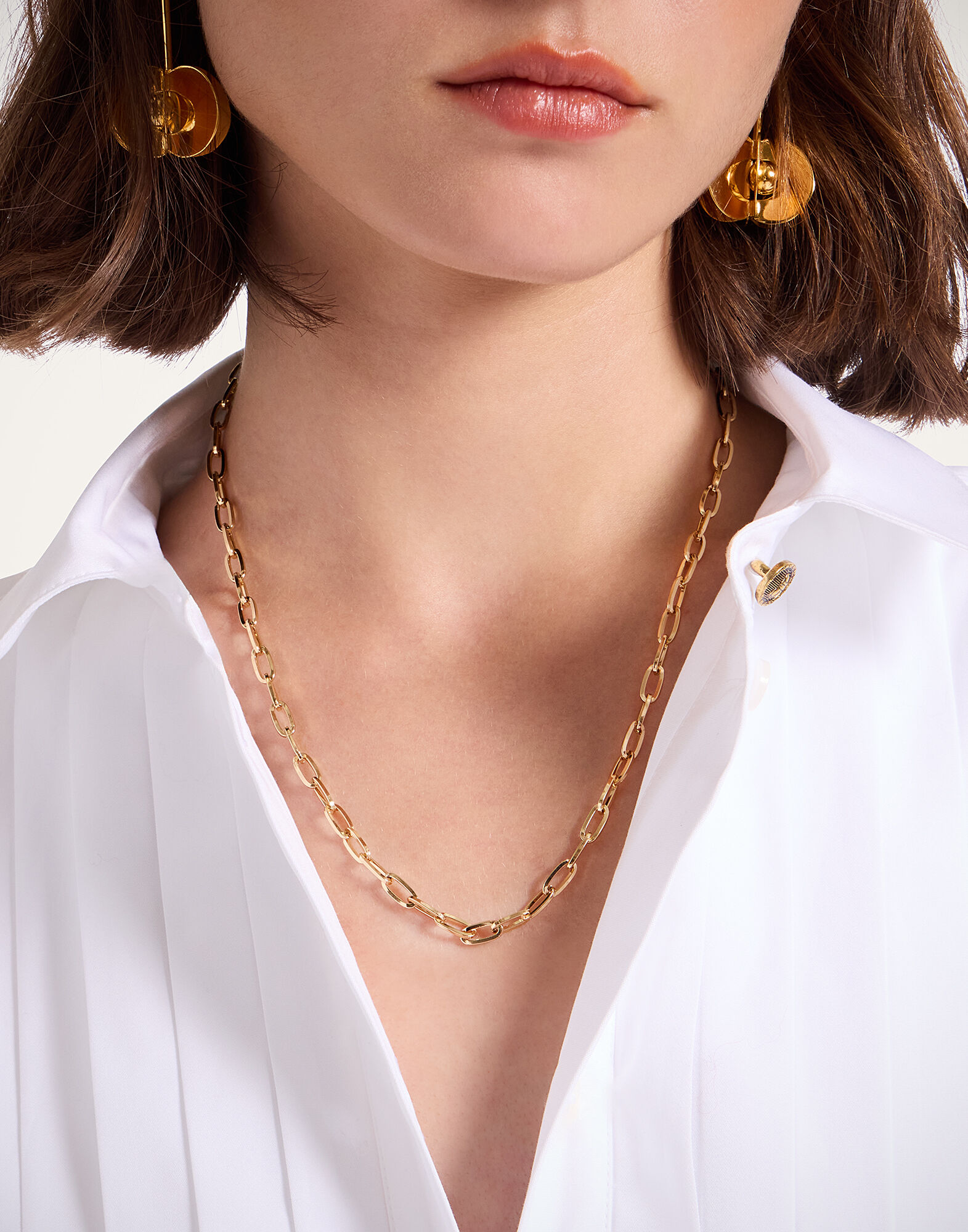 La DoubleJ Dainty Chain 24k Gold Plate NEC0038BRA003SOLIDYE05