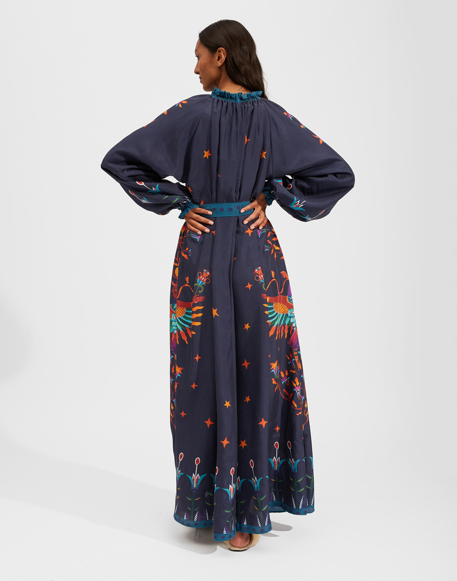 La DoubleJ Cerere Dress Isis Nero Plac&eacute;e DRE0399SIL009ISI0002