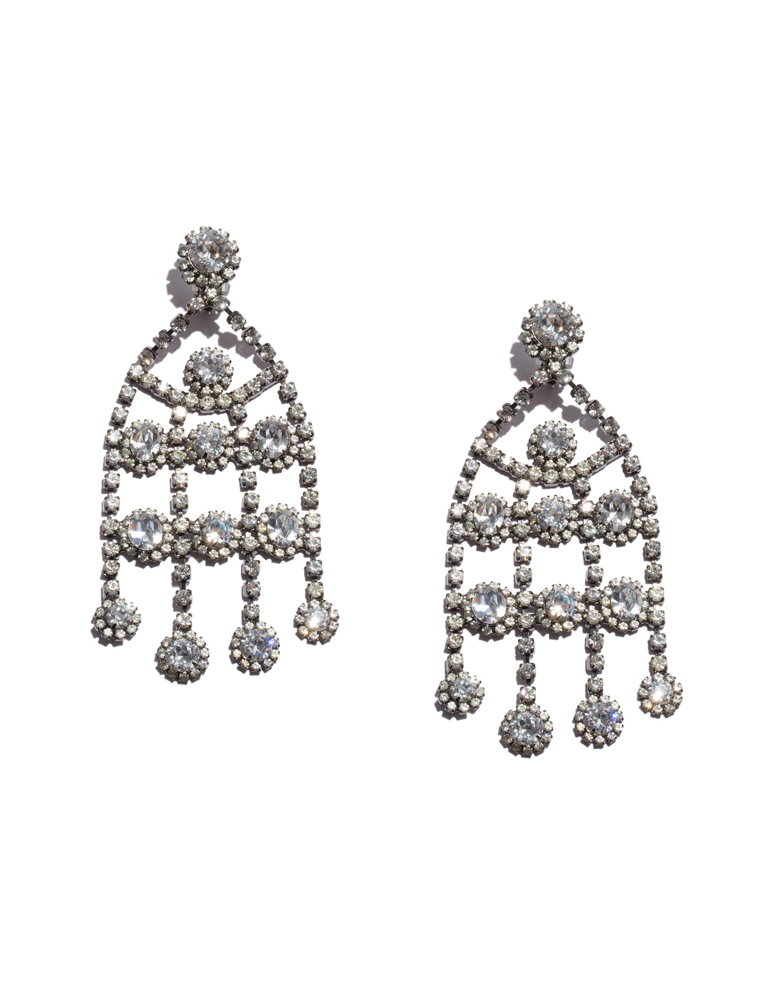 La Doublej Vintage Jewelry Earrings Kenneth Jay Kenneth Jay Lane Oversized Chandelier Earrings 2000s