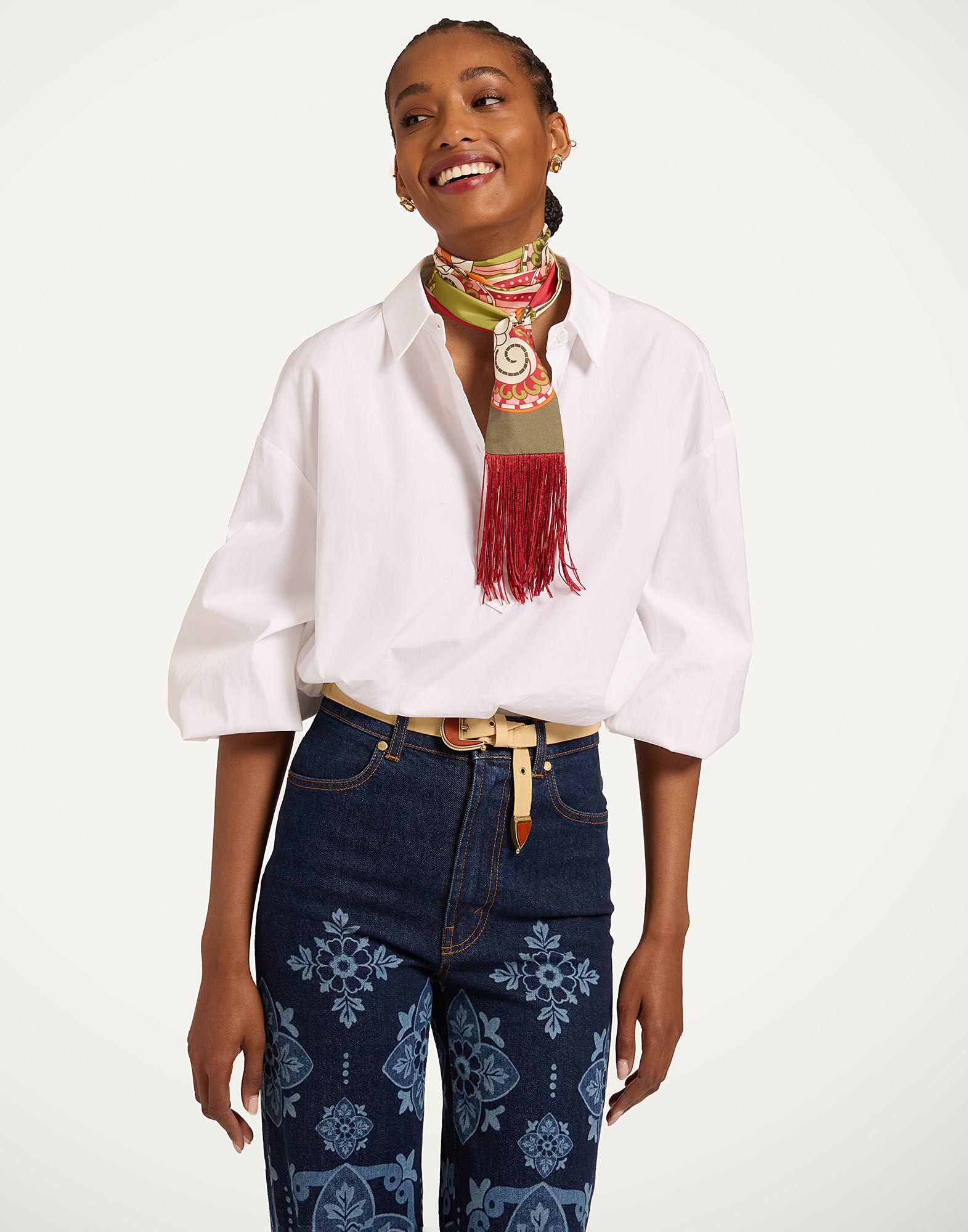 La DoubleJ Skinny Scarf Ambrosia Plac&eacute;e Green SCA0075SIL006AMB03GR02