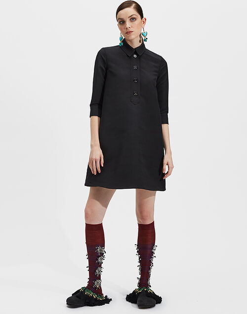 LaDoubleJ Short Artemis Dress Solid Black DRE0180CAD001BLA0001