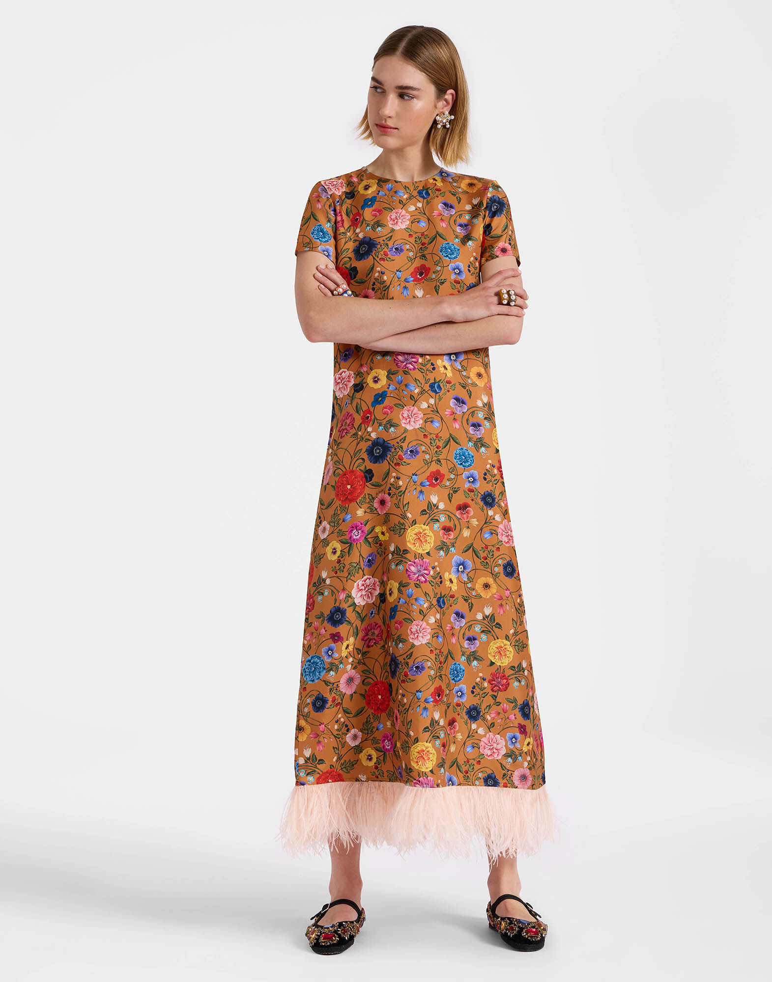 Swing Dress in Botticelli Rust for Women La DoubleJ