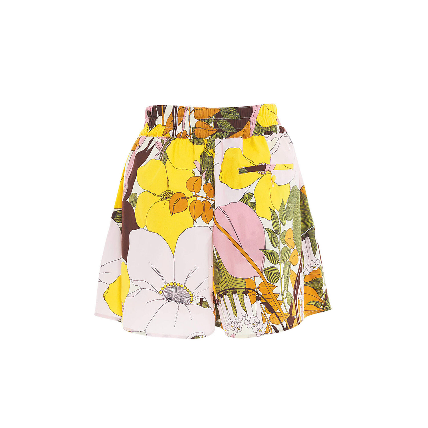 Shop La Doublej Pull-up Shorts In Big Flower Rose