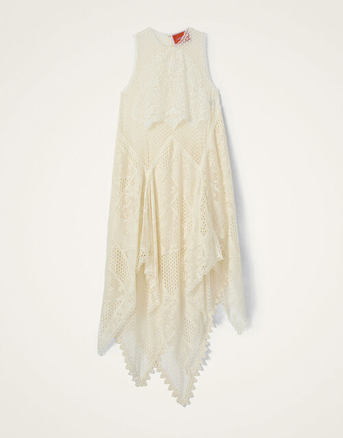 La DoubleJ Aura Dress Solid Ecru DRE1031LAC009SOLIDBR05