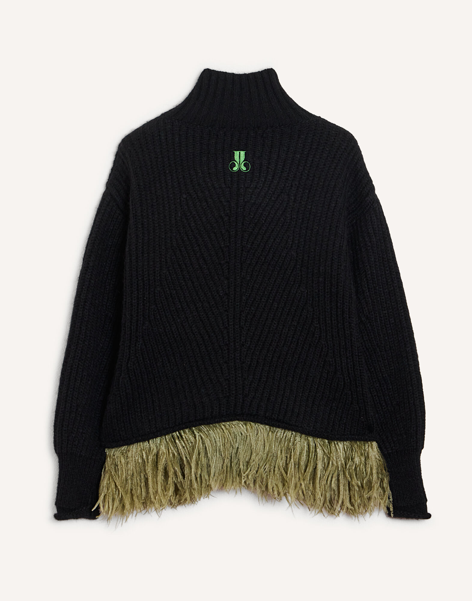 La DoubleJ High Kick Sweater Solid Black PUL0174KNI098SOLIDBL01