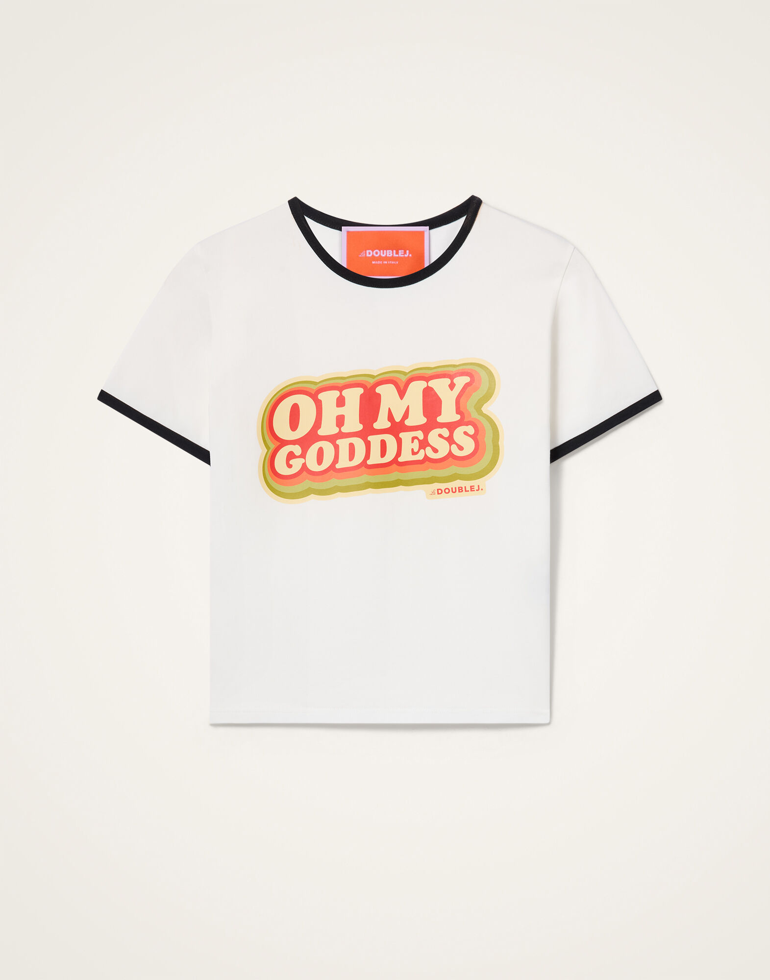La DoubleJ The Cu-Tee Crop Solid Ecru TSH0068JER076SOP12WH01