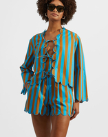 La DoubleJ Double Dutch Jacket Embroidered La DoubleJ Double Dutch Jacket Embroidered Riviera Turchese JAC0067COT039RIV02BU08