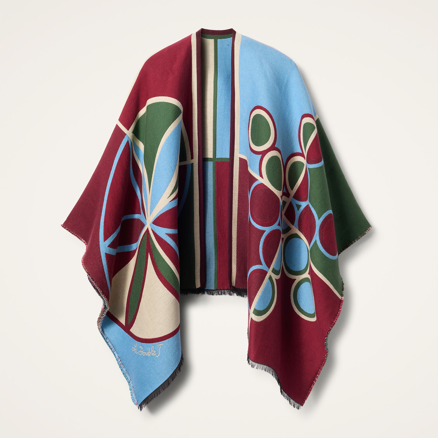 La Doublej Poncho In Eclipse Placee In Eclipse Placée Multicolor