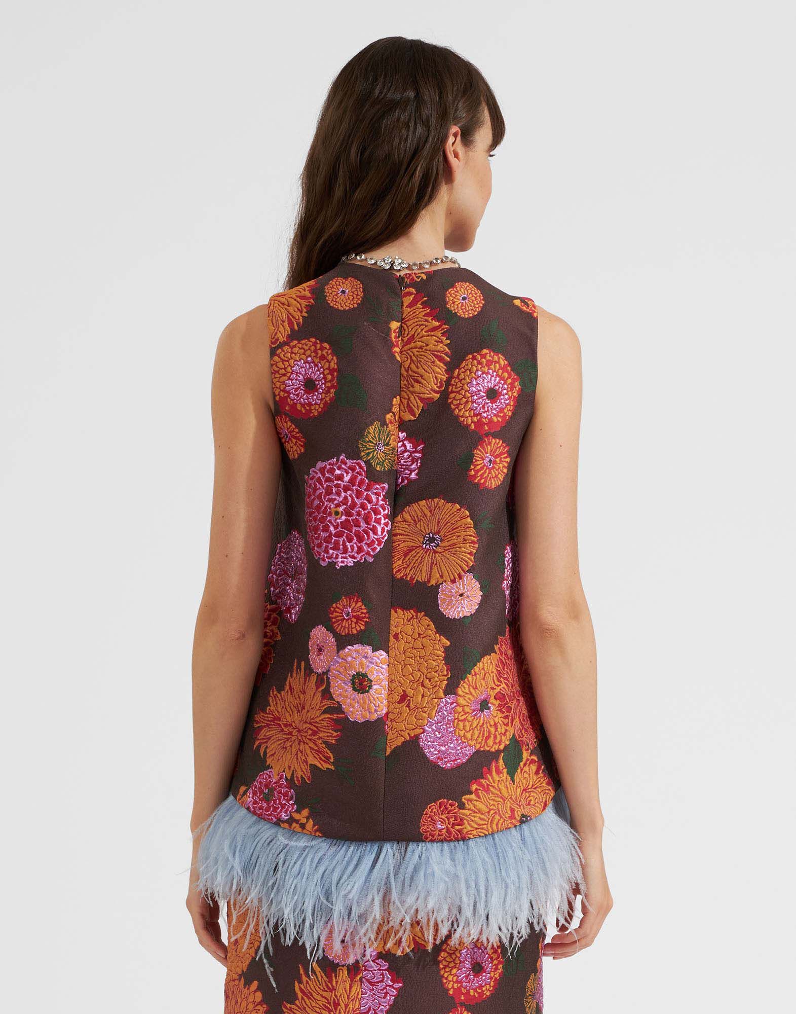 La DoubleJ La Scala Top (With Feathers) Gin Chocolate TOP0013JCQ048GYN02BR07