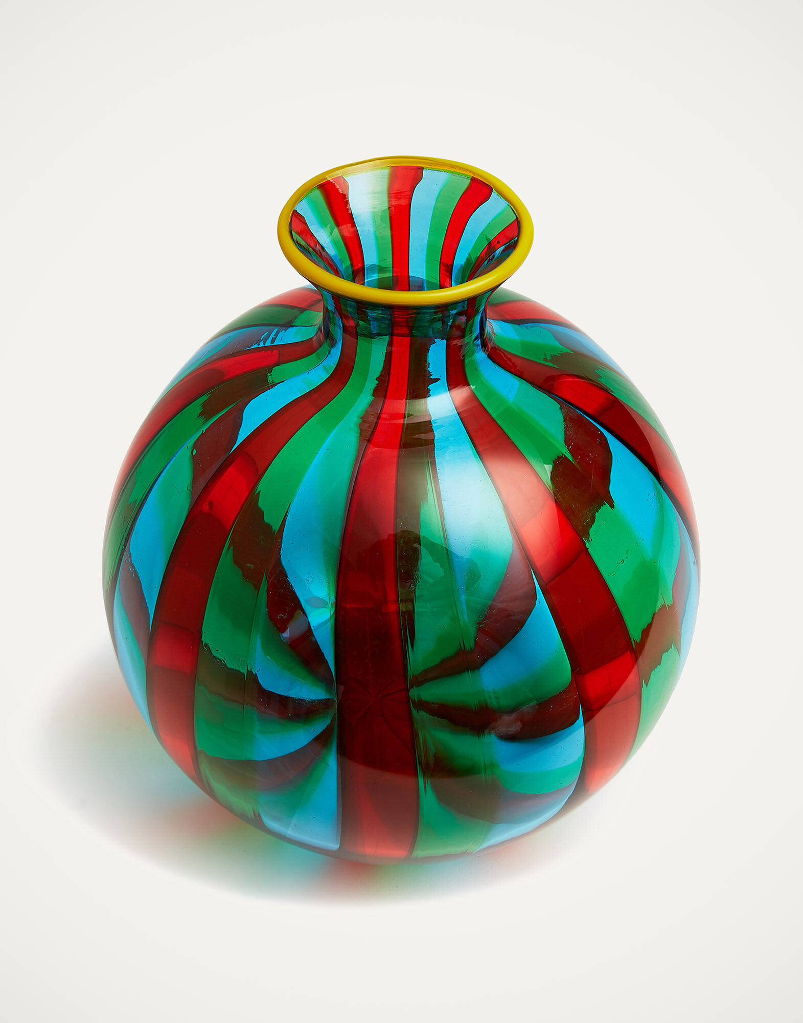 La DoubleJ Ciccio Vase (Smooth) Arancio/Verde/Acquamare VAS0009MUR001MUL0037