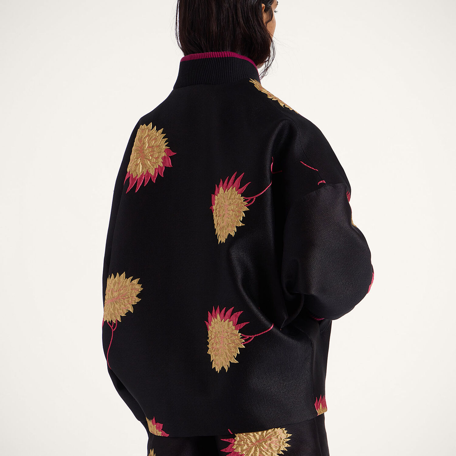  La Doublej Outerwear Gend - Brooklyn Bomber Derby Black L 83% Polyester 9% Cotton 5% Silk 3% Polyamide 