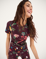 La DoubleJ Jazzercize T-Shirt La DoubleJ Jazzercize T-Shirt Zooflora Burgundy TSH0010JER005ZOF02RE02