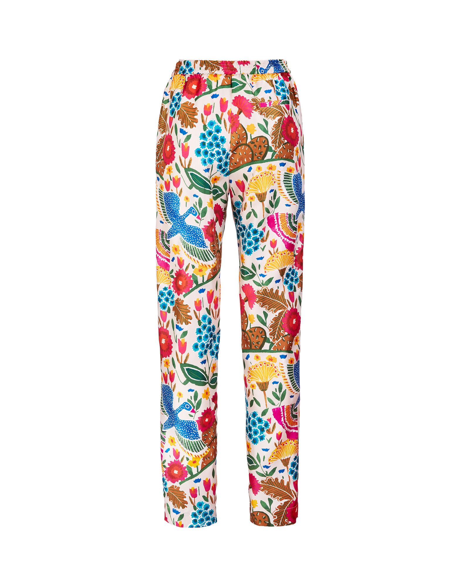 La DoubleJ Pajama Pants Colombo Bianco TRO0019SIL001COL0003