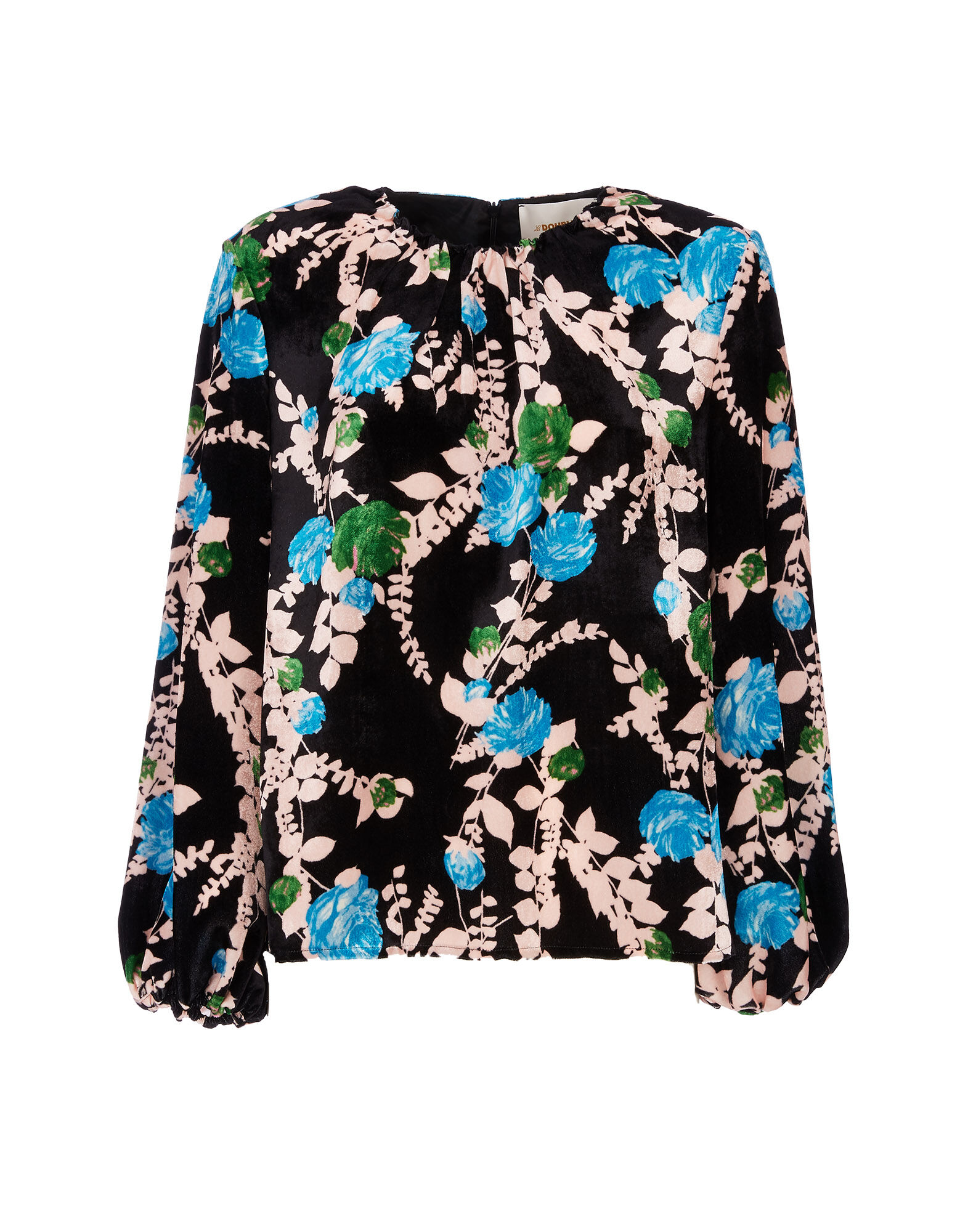 LaDoubleJ Charming Top Winter Rose Nero TOP0021VEL004WTR0003