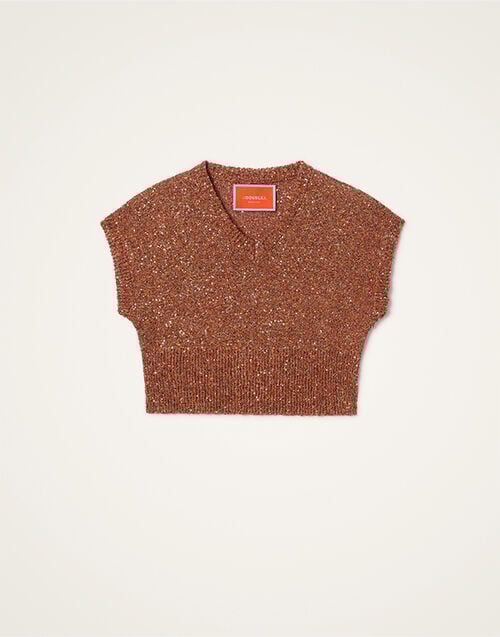 La DoubleJ Duchess Gilet Solid Orange PUL0363KNI201VA475OR02