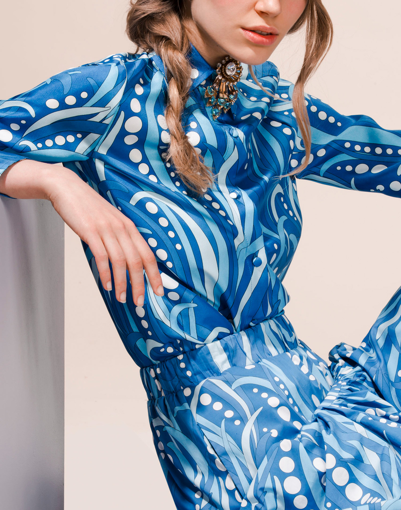 LaDoubleJ Boy Shirt LaDoubleJ Boy Shirt Polipo Blu SHI0001SIL001POL0001