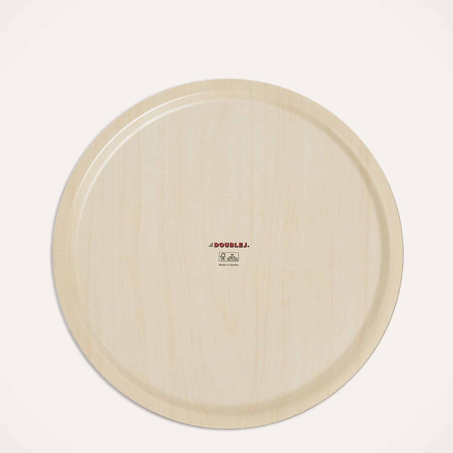  La Doublej Trays & Boxes Gend - Round Printed Tray Eden One Size 95% Birch Wood 3% Paper 1% Varnish 1% Glue 