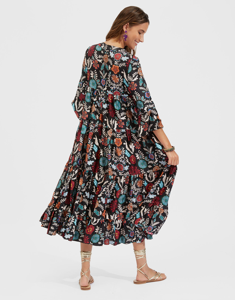 LaDoubleJ Jennifer Jane Dress LaDoubleJ Jennifer Jane Dress Fire Flower DRE0114SIL001FIR0001