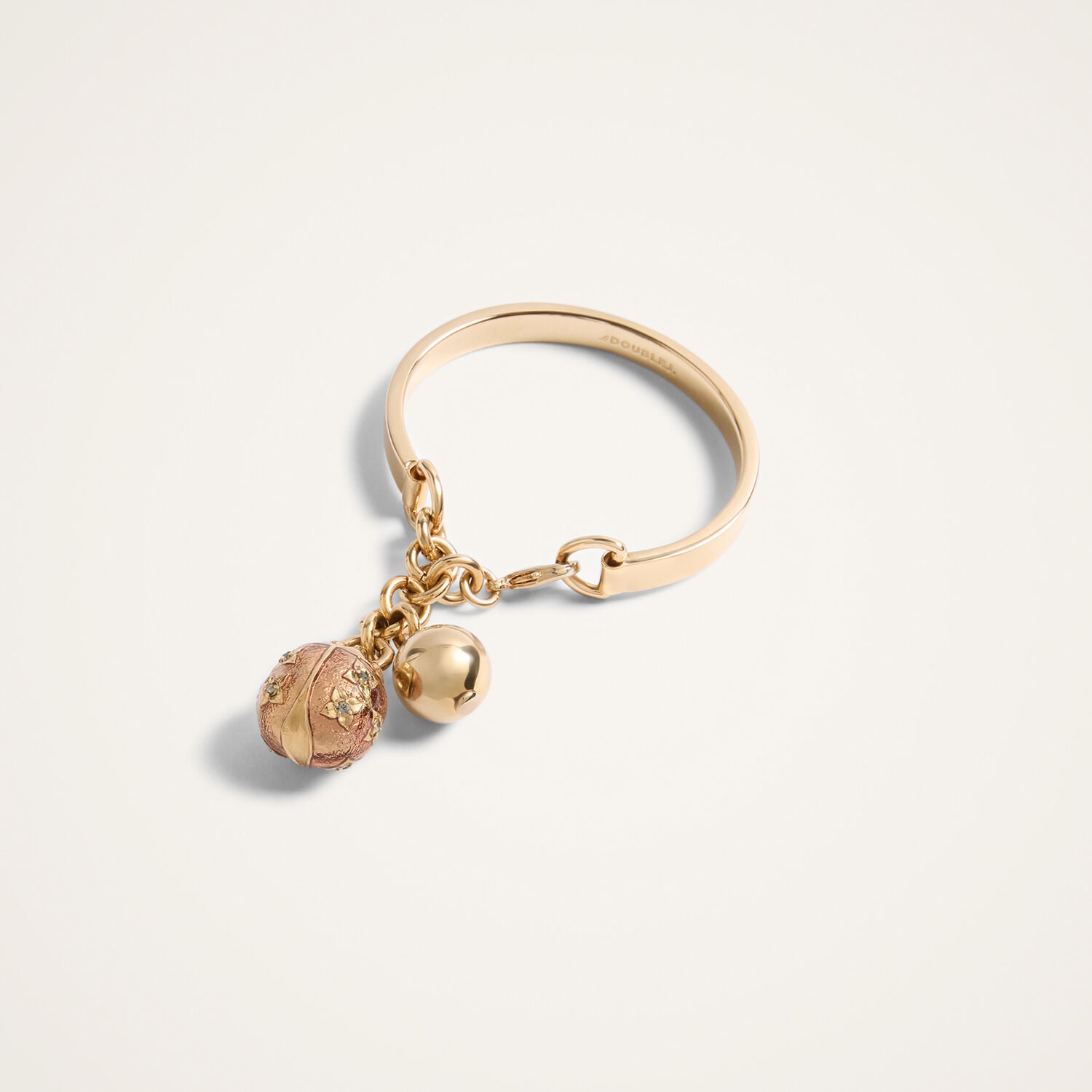  La Doublej Bracelets Women - Lady Scarab Bangle 24k Gold Plate & Rhinestone One Size 50% Brass 30% Tin Alloy 10% Crystal 10% Enamel 