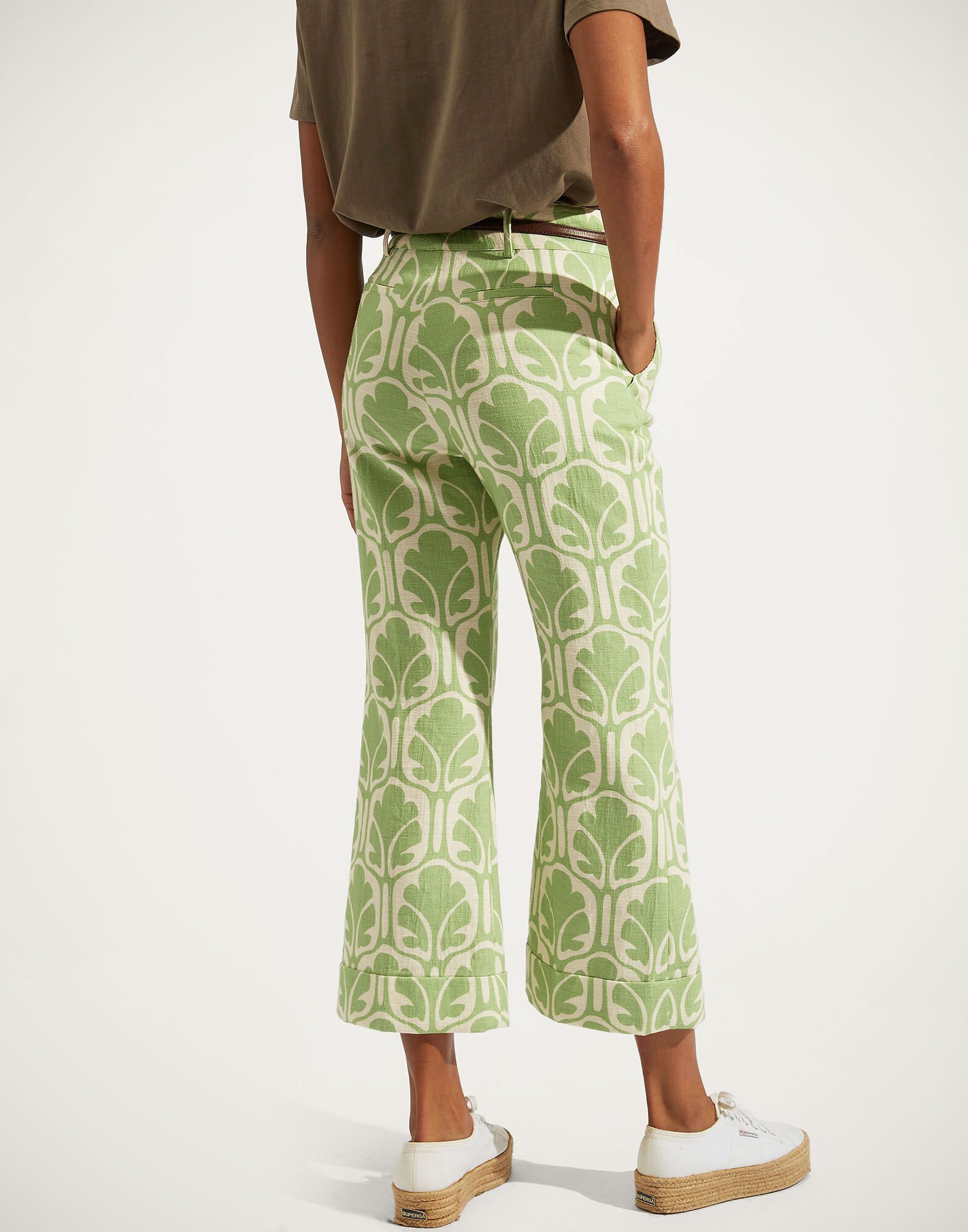 パンツ DONDUP Woman Pants Green DP700OS0105DXXX 633 CYRUS - Green Crinkled Pants – ANIM