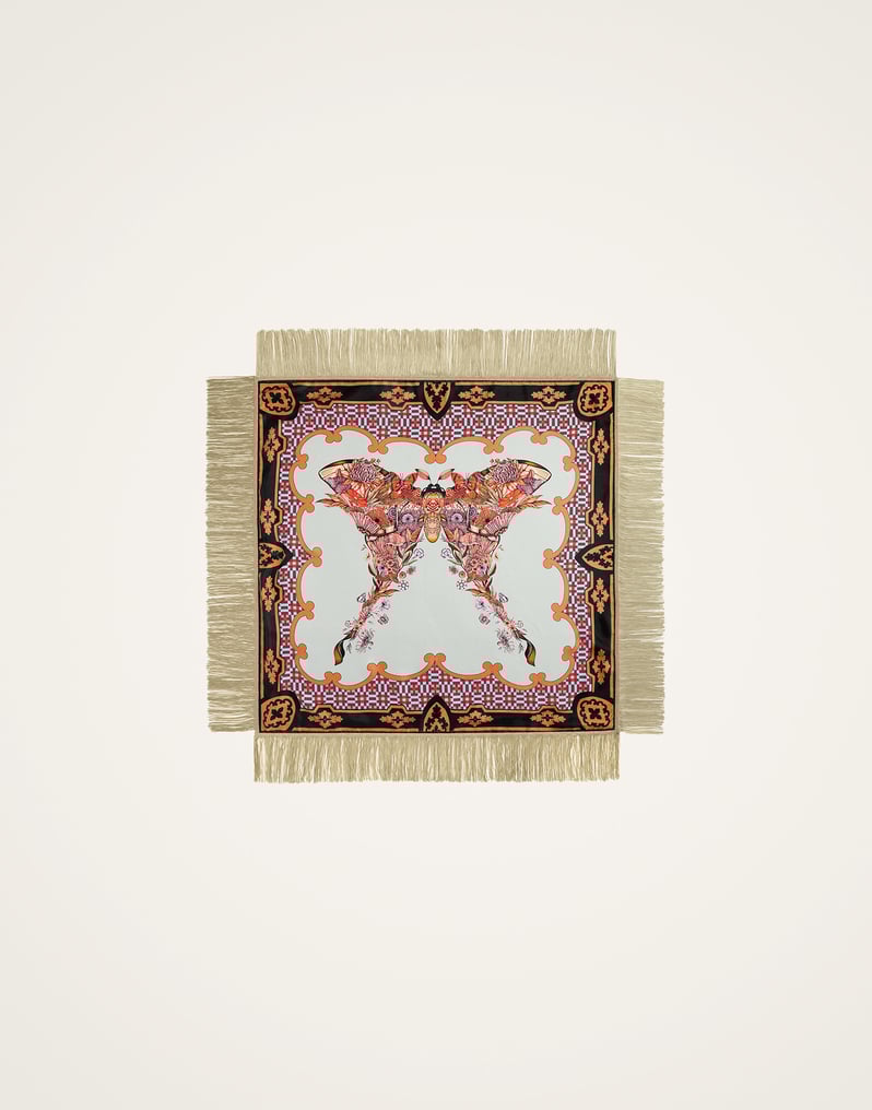 La DoubleJ Reversible Fringe Foulard 90 La DoubleJ Reversible Fringe Foulard 90 Mariposa Placée Celeste SCA0073SIL006MAR07BU12