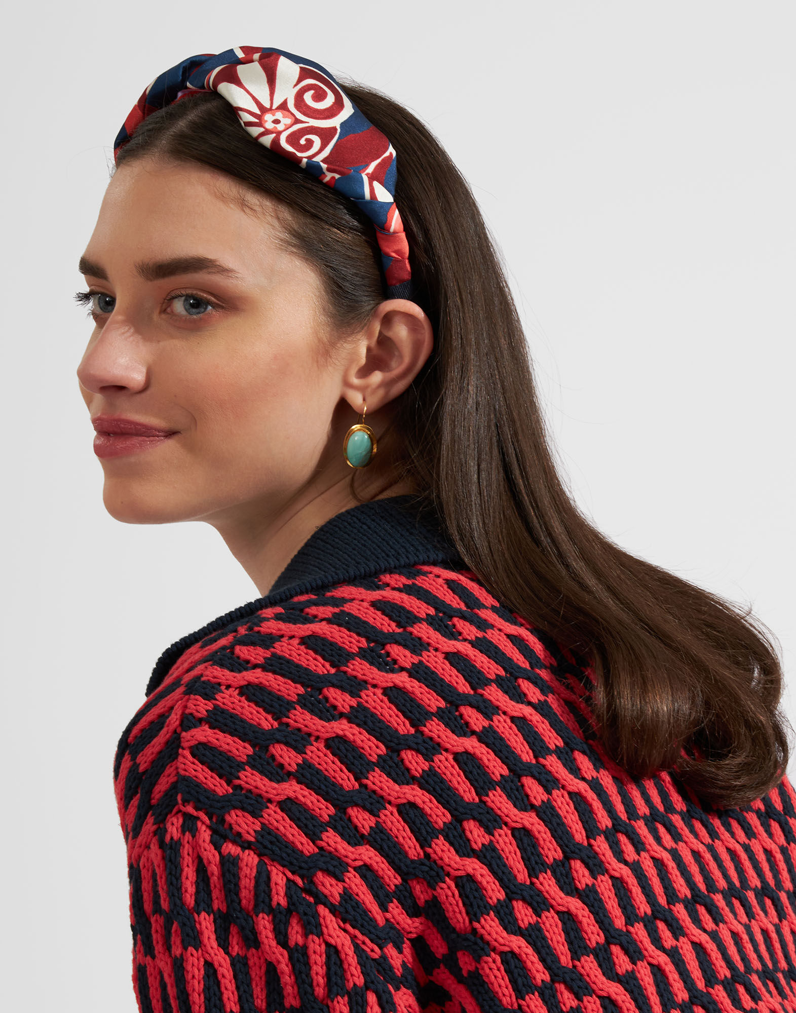 La DoubleJ Cerchietto Moonflower Navy HEB0010FOD001MOO01BU06