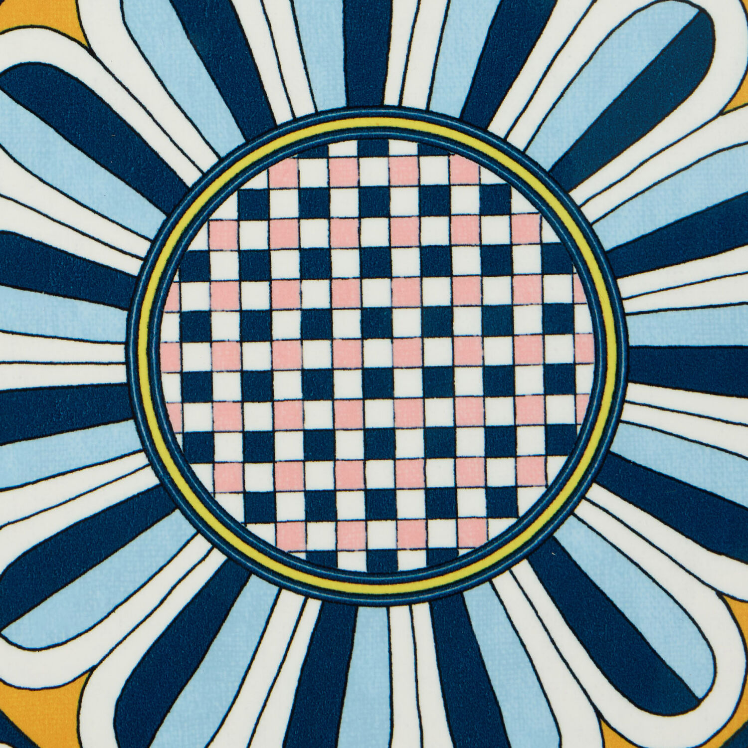 La Doublej Disk Placemats Set Of 2 In Napoli Midnight Blue