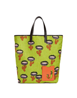 LaDoubleJ Shopper Tote Bag Chirpy Cactus Verde BAG0006COT005CHI0002