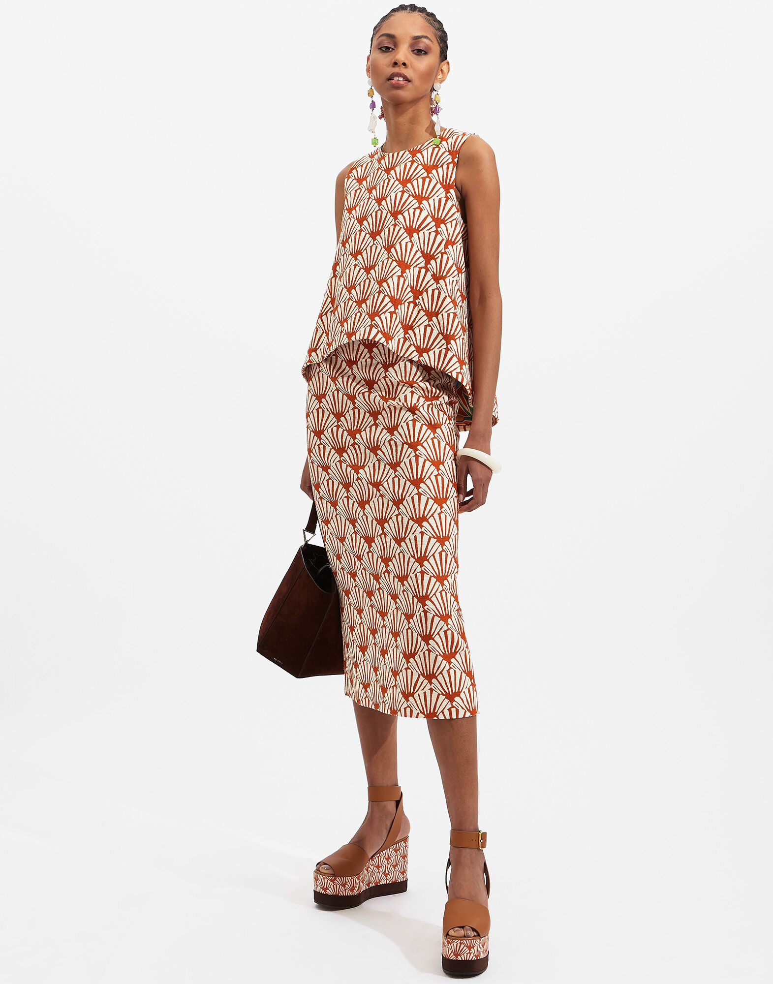 Pencil Skirt in Ventaglio for Women La DoubleJ