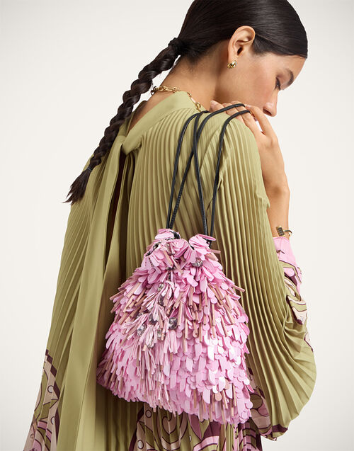 La DoubleJ Dustbag Pochette Solid Pink BAG0106EMB207SOLIDPI01