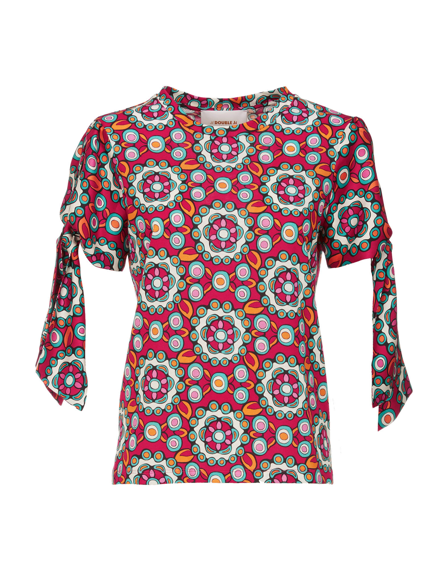 LaDoubleJ Tie T-Shirt Kaleidoscope Fuxia TOP0032JER002KAL0004
